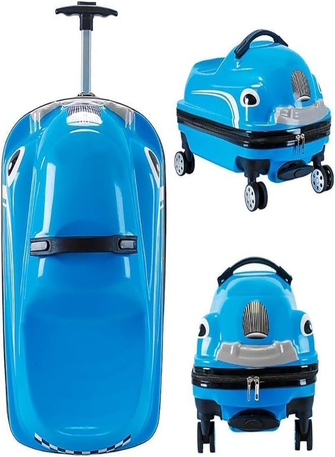 TONICTOYS حقيبة سفر أنيقة للأطفال من تونيك تويز، مقاس 18 بوصة، محمولة، بعجلات متعددة الألوان (حقيبة ترولي للأطفال للسيارة) - Image 5